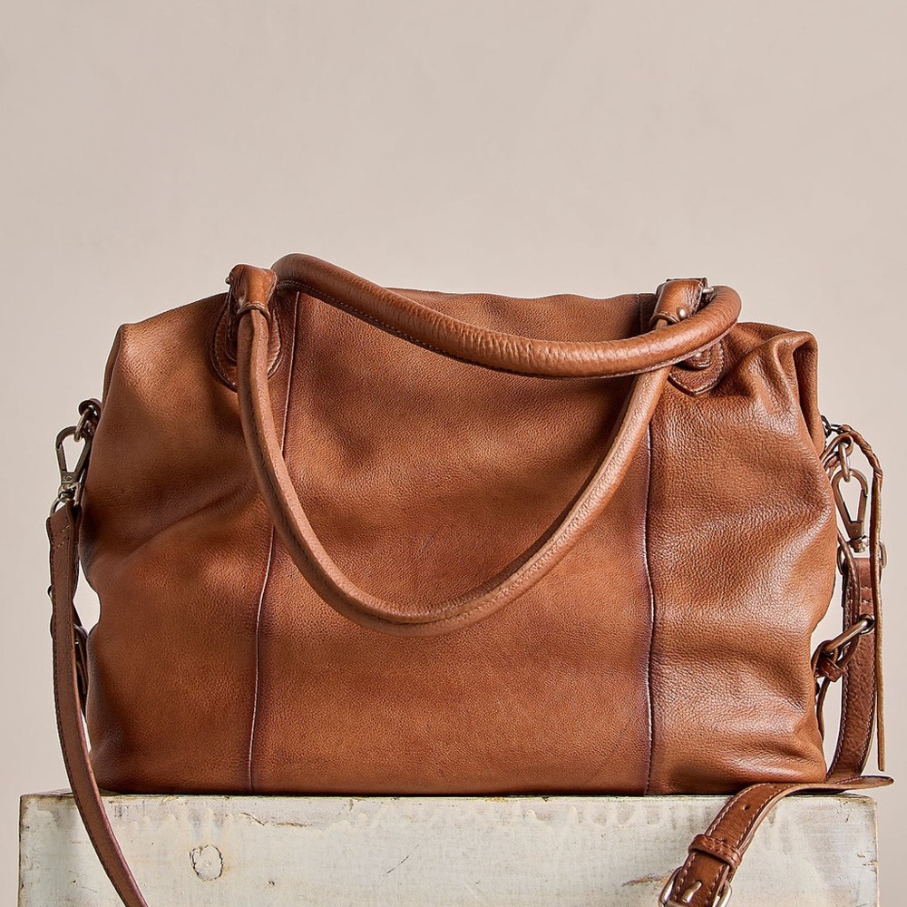 $248! FREE PEOPLE WE THE FREE EMERSON TOTE Saddle NEW - Picture 3 of 13
